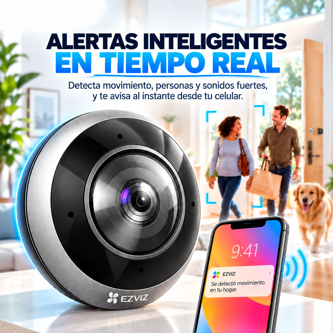Camara IP Wifi Ezviz E4p 3K 360° Ojo de Pez Alexa Seguridad