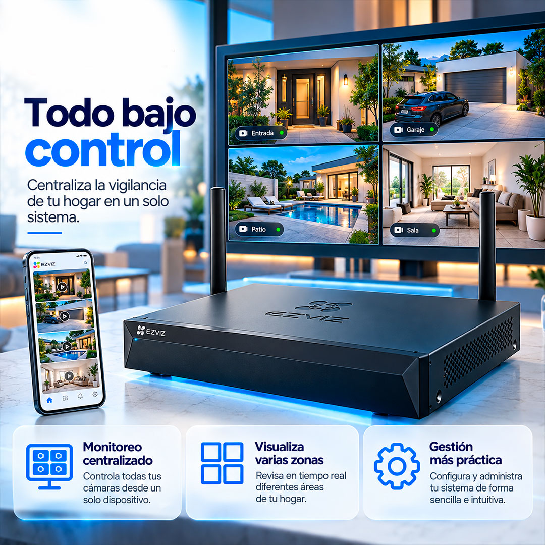 Nvr Ezviz X5s 8W Grabador Wifi 8 Canales Hasta 8tb
