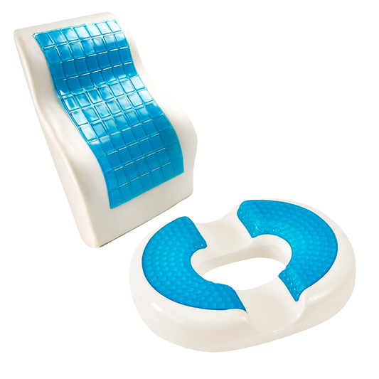 Cojin Picaron para Asiento + Respaldar Lumbar - Material Memory Foam con Gel Tech