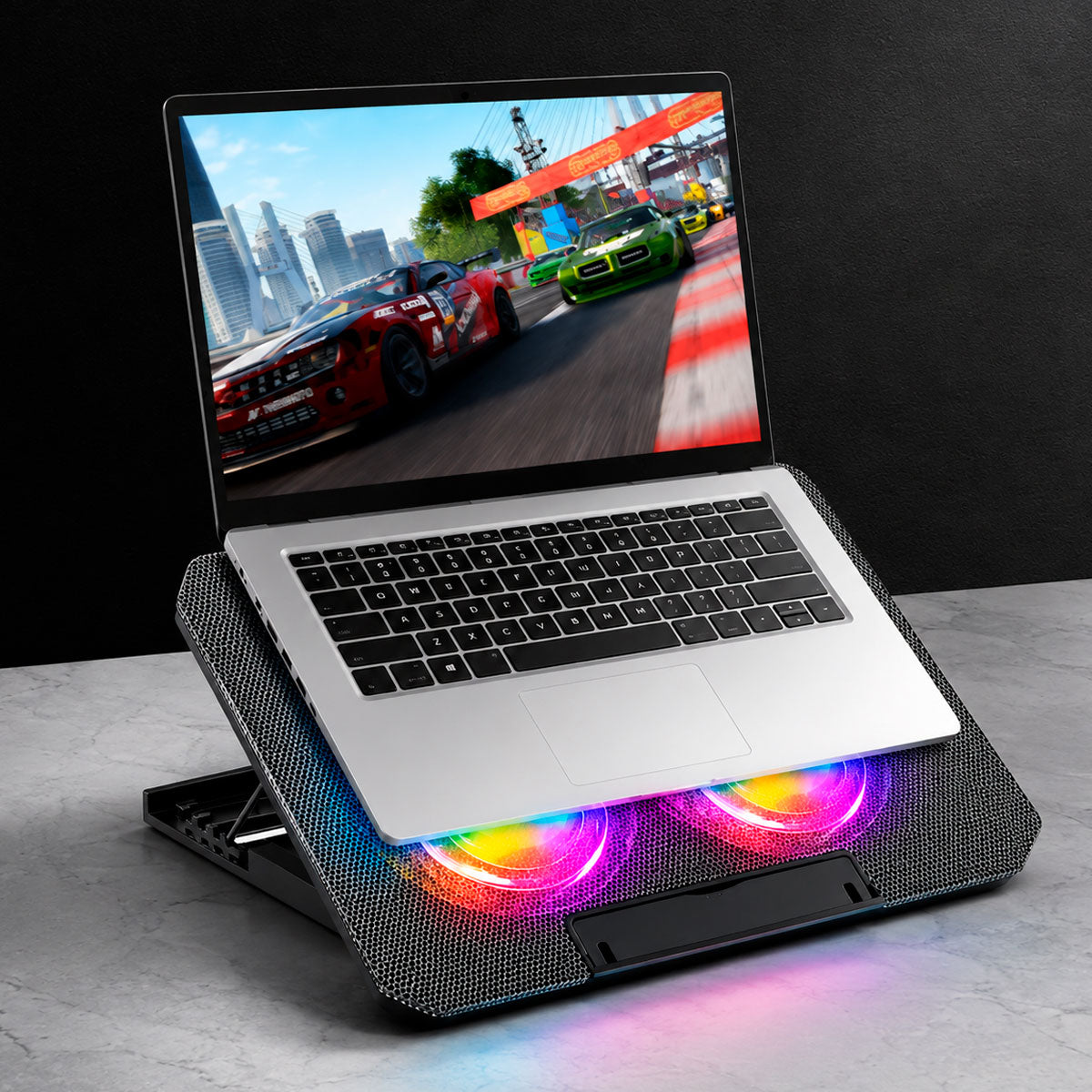 Cooler Ventilador para Laptop hasta 17" 6 Niveles 2 puerto USB N33-C-11