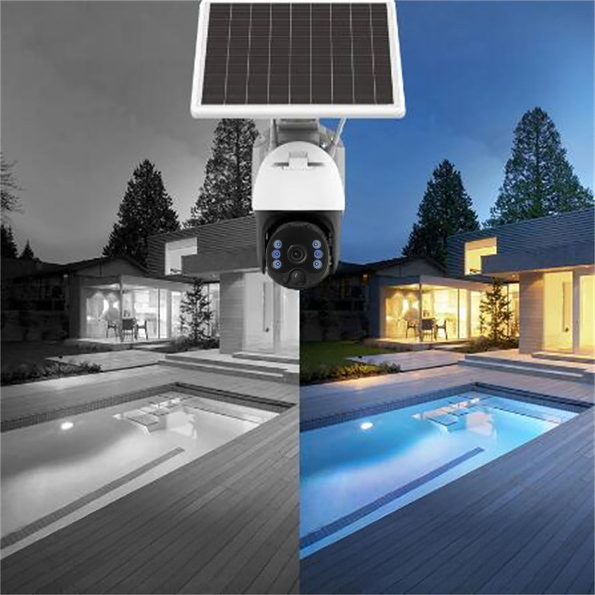 Camara Ip  Solar con Chip + Bateria Recargable Vision Nocturna TQ5