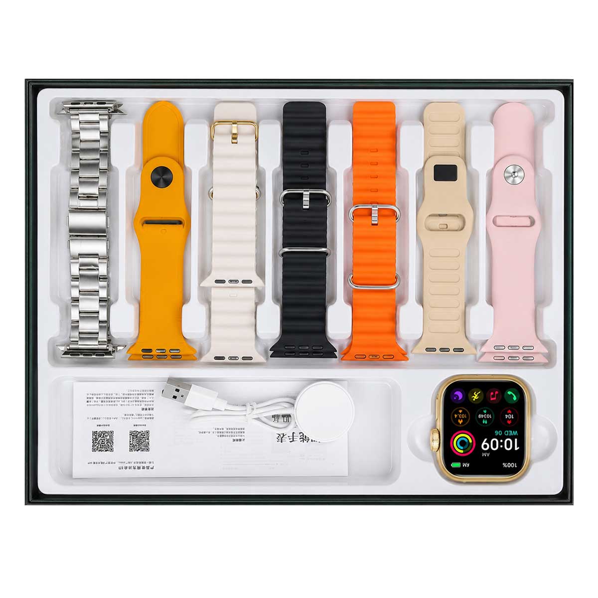 Smartwatch T3000 Set 7 Correas Resistencia Acuatica IP67 - Reloj inteligente