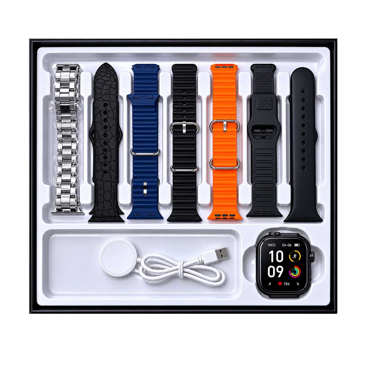 Smartwatch T3000 Set 7 Correas Resistencia Acuatica IP67 - Reloj inteligente