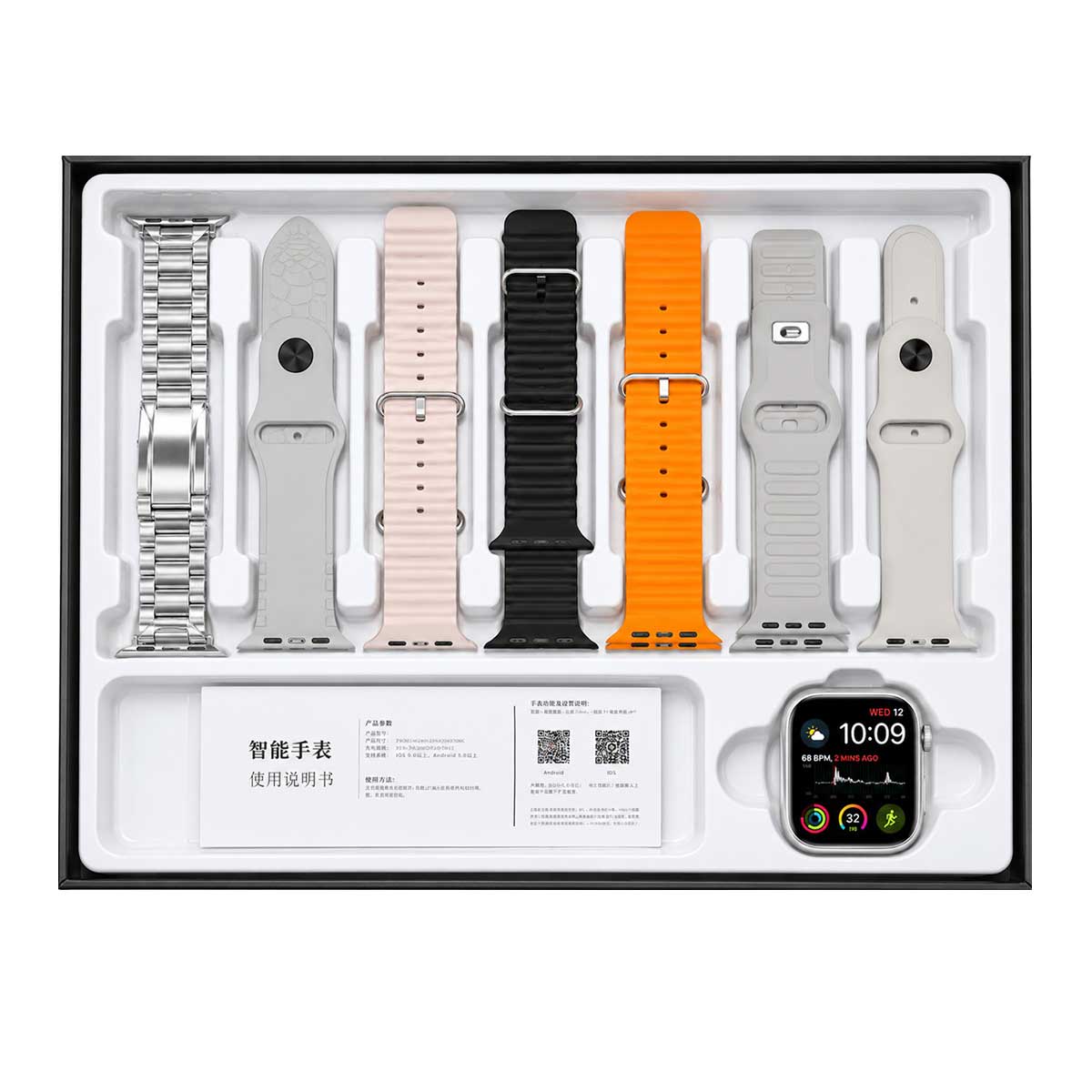 Smartwatch T3000 Set 7 Correas Resistencia Acuatica IP67 - Reloj inteligente