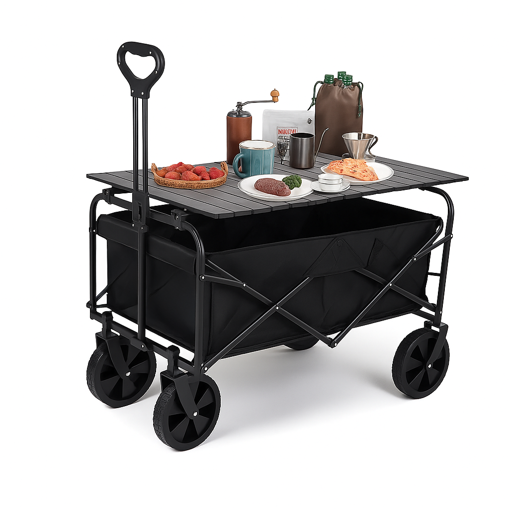 Carrito Plegable Con Mesa Para Compras Para Llevar De Todo 220kg Campamento Playa 8020