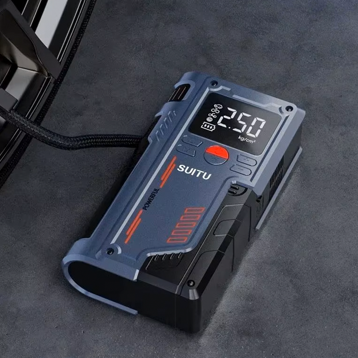 Arrancador De Batería De Vehiculo Universal + Inflador 2 En 1 Compresor