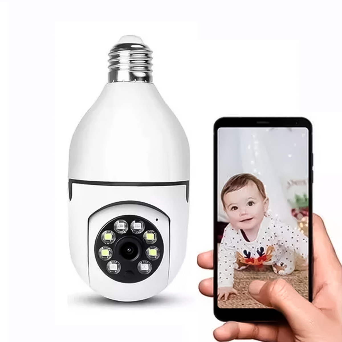 Foco Camara IP Espia Vigila en Tiempo Real Desde El Celular - Vision Nocturna