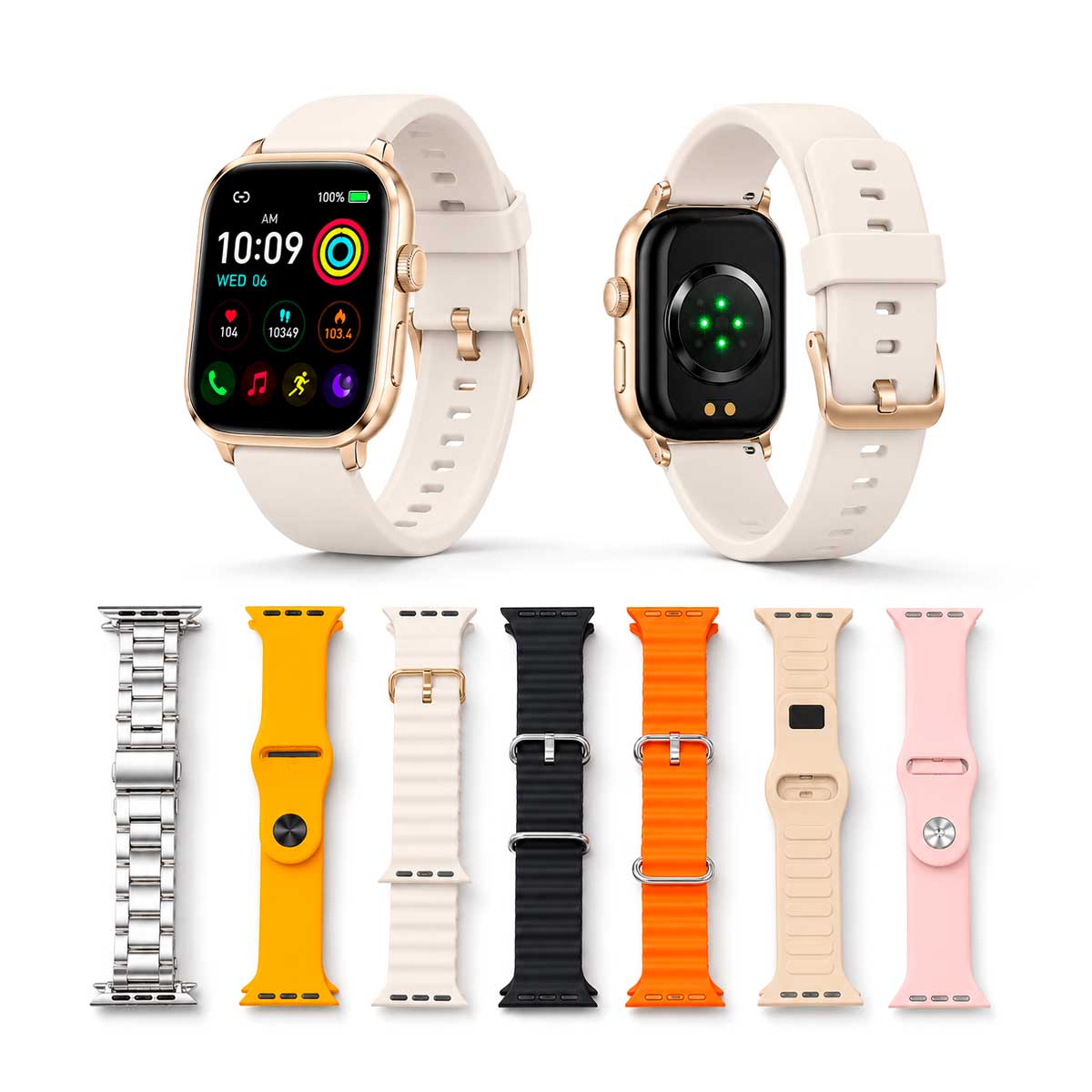 Smartwatch T3000 Set 7 Correas Resistencia Acuatica IP67 - Reloj inteligente