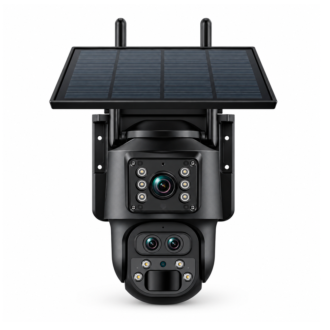 Camara Ip Solar Chip 4G Doble Lente Zoom Optico 15X Alarma Vision Nocturna T6