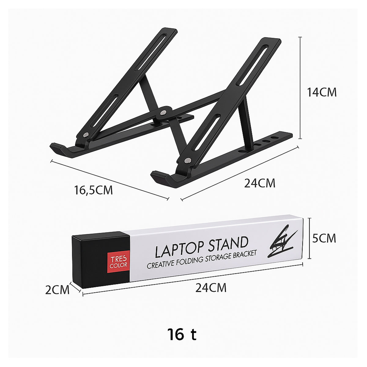 Soporte Aluminio Plegable Para Laptop - Macbook Regulable