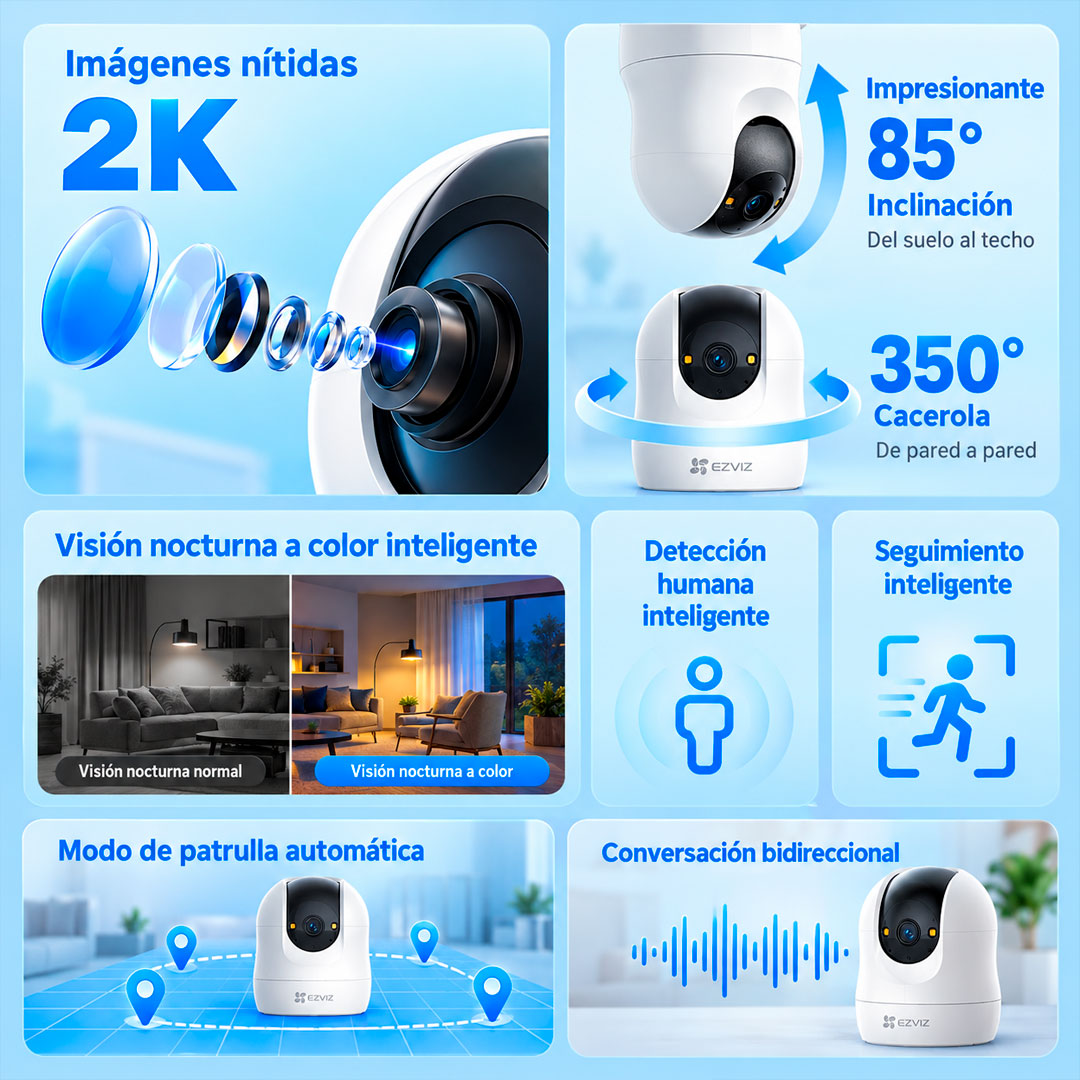 Camara IP Wifi Ezviz C6N 2k 360 Audio Bidireccional