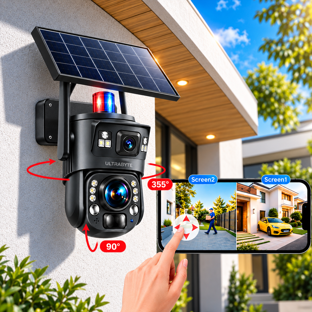 Camara Ip Ultrabyte Solar WIFI Doble Lente Zoom Optico 36X Alarma Vision Nocturna RBX-SD6036