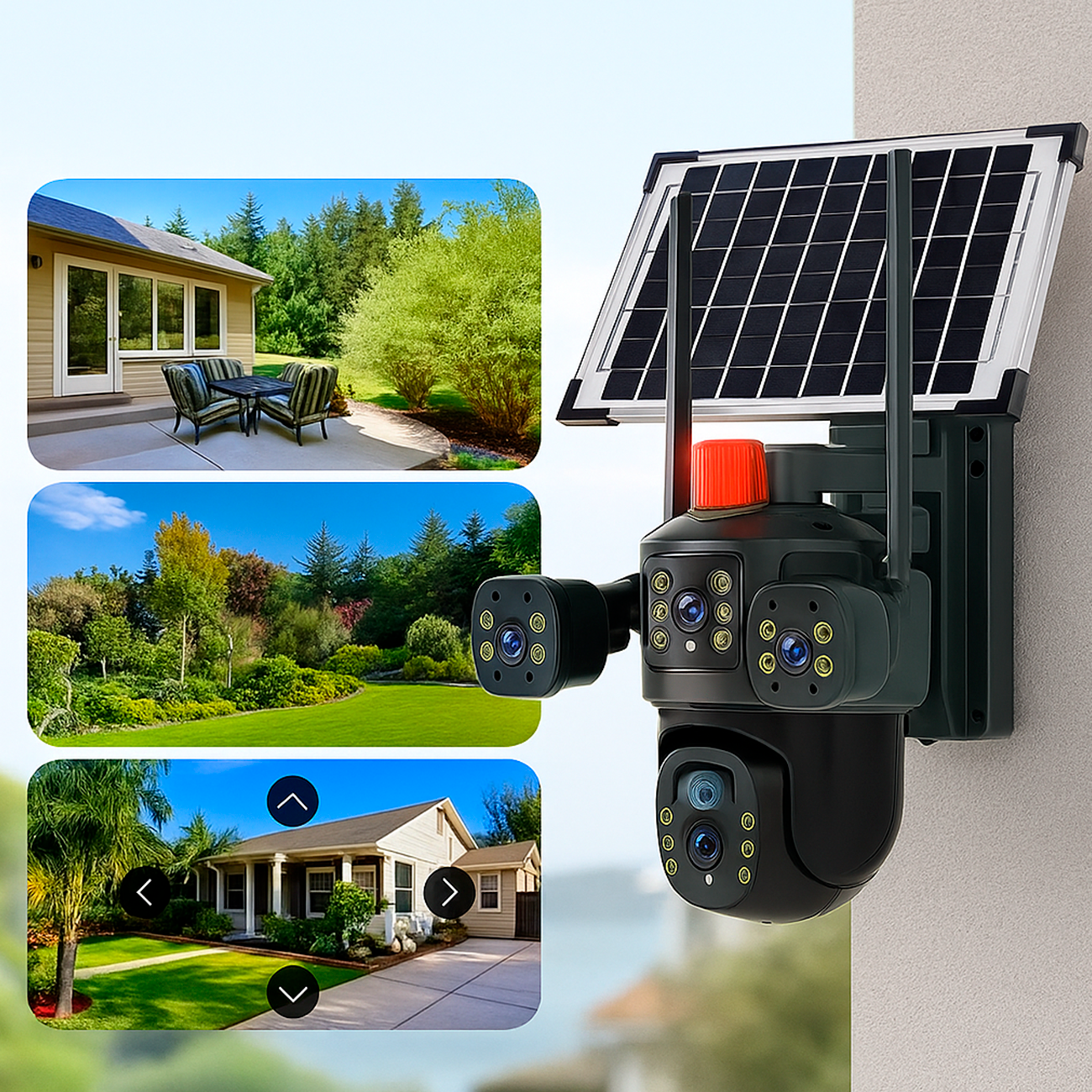 Camara Ip Solar Ultrabyte WIFI Bateria Recargable Alarma Vision Nocturna T35