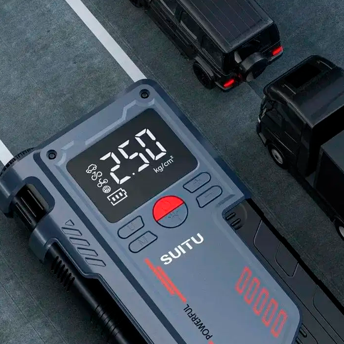 Arrancador De Batería De Vehiculo Universal + Inflador 2 En 1 Compresor