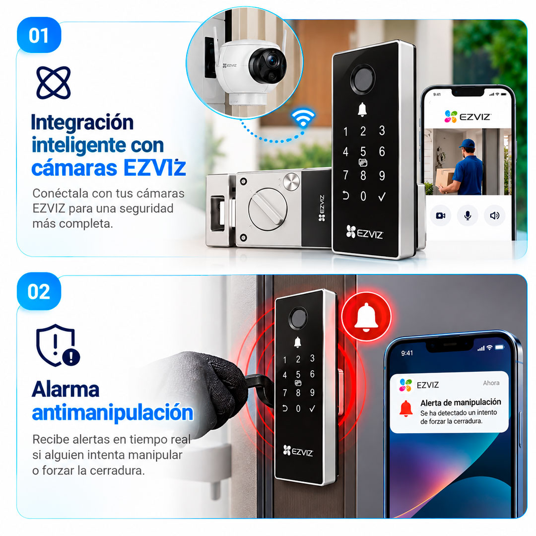 Cerradura Inteligente Ezviz Dl03 Pro Rim Lock Huella Wifi