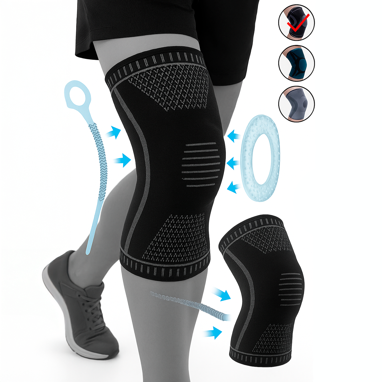 Rodillera Articulada Ortopedica Con Gel Y 2 Varillas M L XL