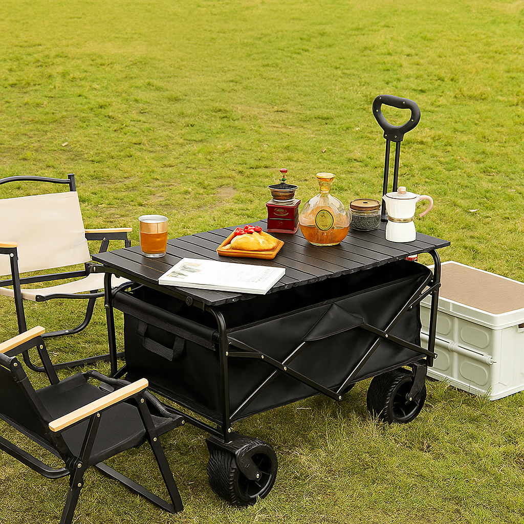Carrito Plegable Con Mesa Para Compras Para Llevar De Todo 220kg Campamento Playa 8020