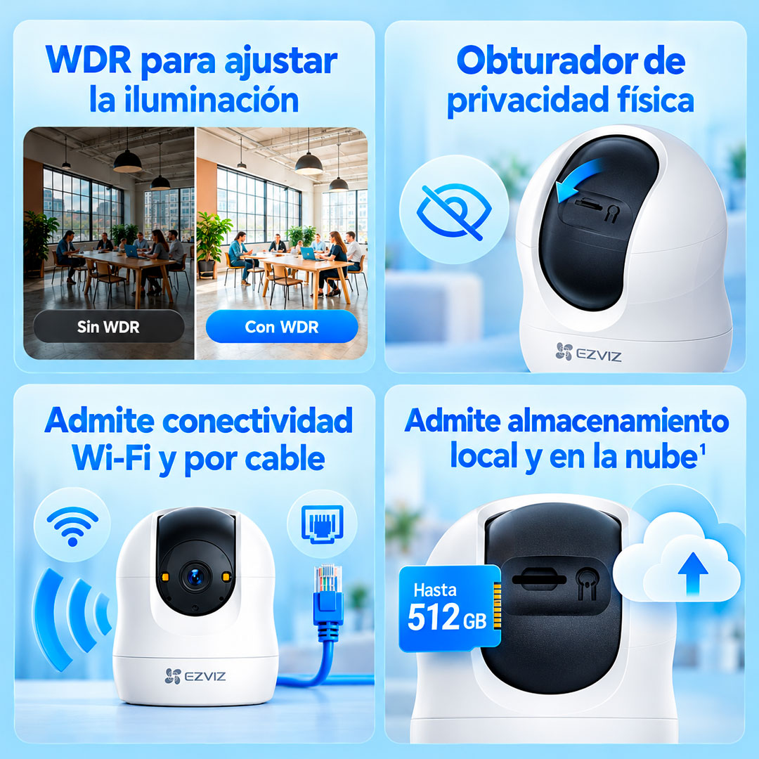 Camara IP Wifi Ezviz C6N 2k 360 Audio Bidireccional