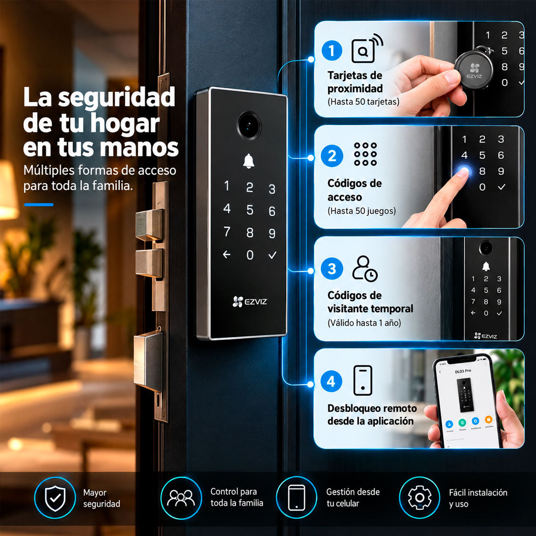 Cerradura Inteligente Ezviz Dl03 Pro Rim Lock Huella Wifi