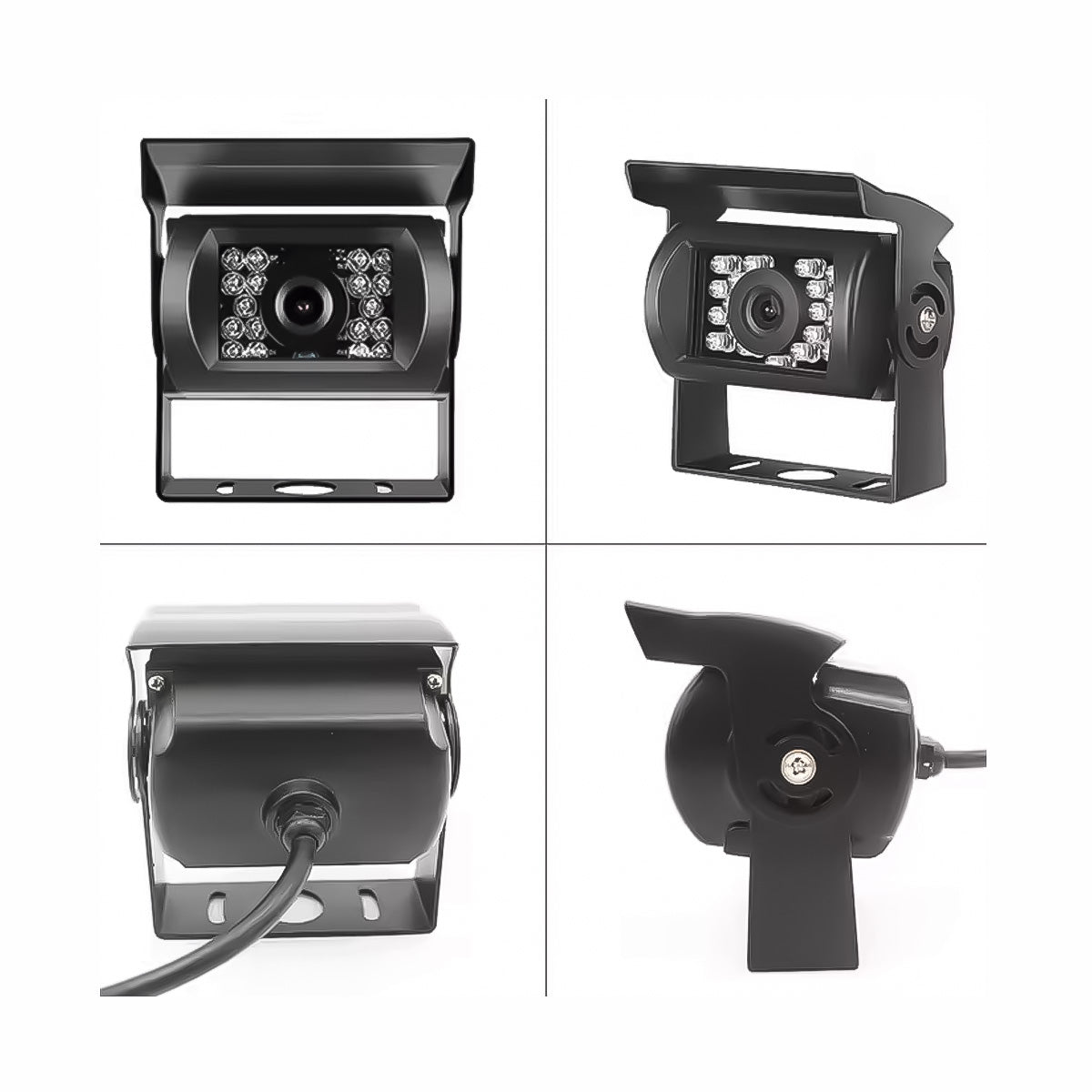 Kit 4 Camaras + Sirena para Camiones y Buses Incluye Monitor Tactil de 10,1 pulgadas + 128GB