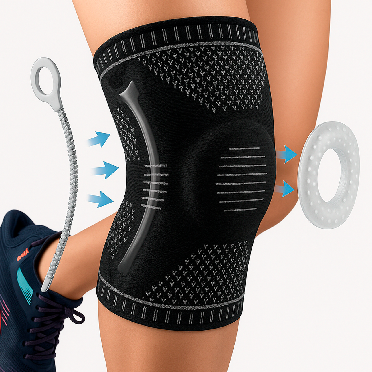 Rodillera Articulada Ortopedica Con Gel Y 2 Varillas M L XL