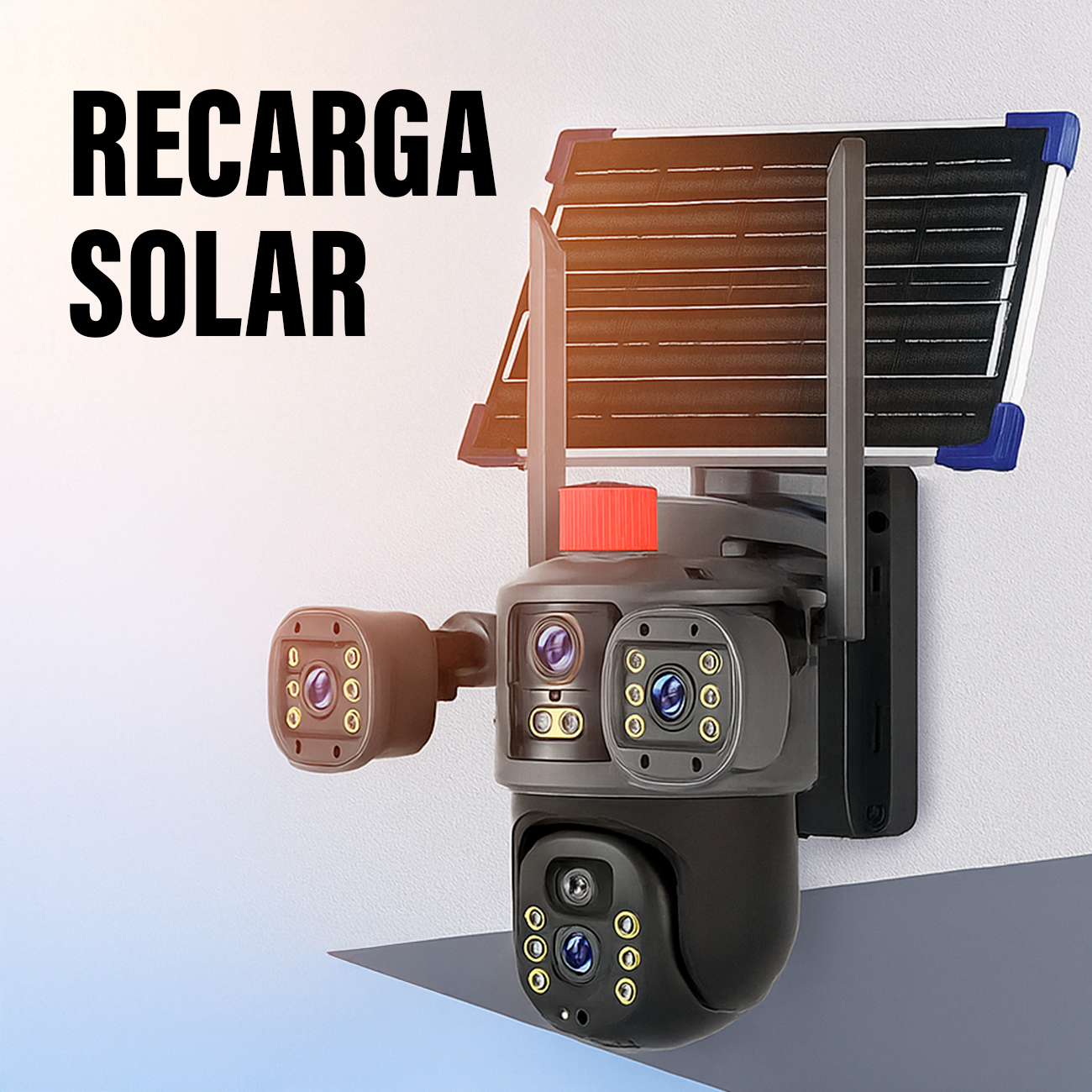 Camara Ip Solar Ultrabyte WIFI Bateria Recargable Alarma Vision Nocturna T35