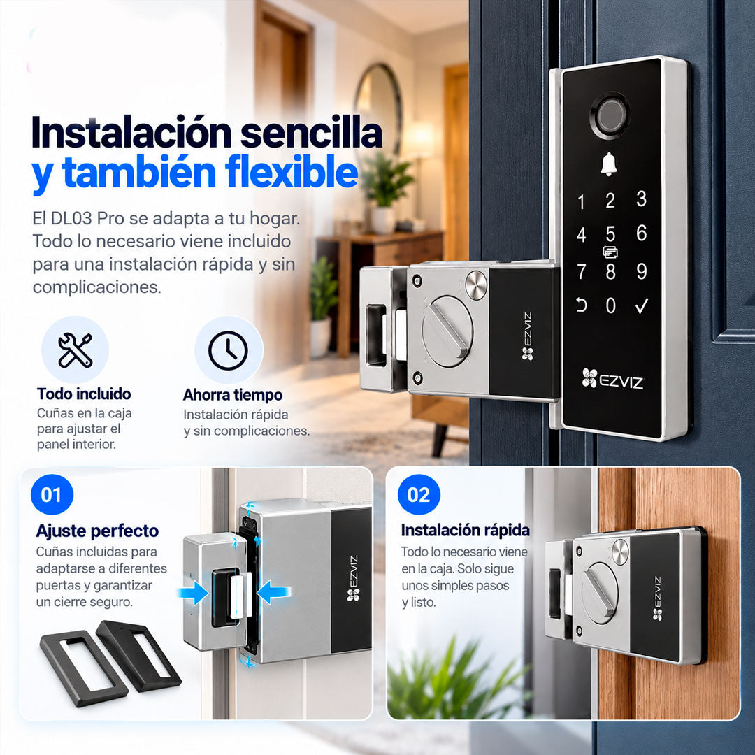 Cerradura Inteligente Ezviz Dl03 Pro Rim Lock Huella Wifi