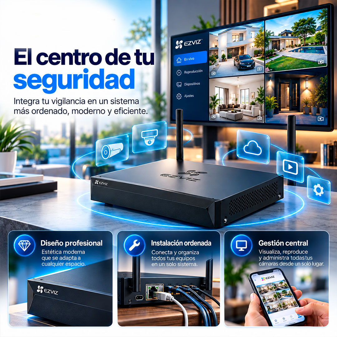 Nvr Ezviz X5s 8W Grabador Wifi 8 Canales Hasta 8tb