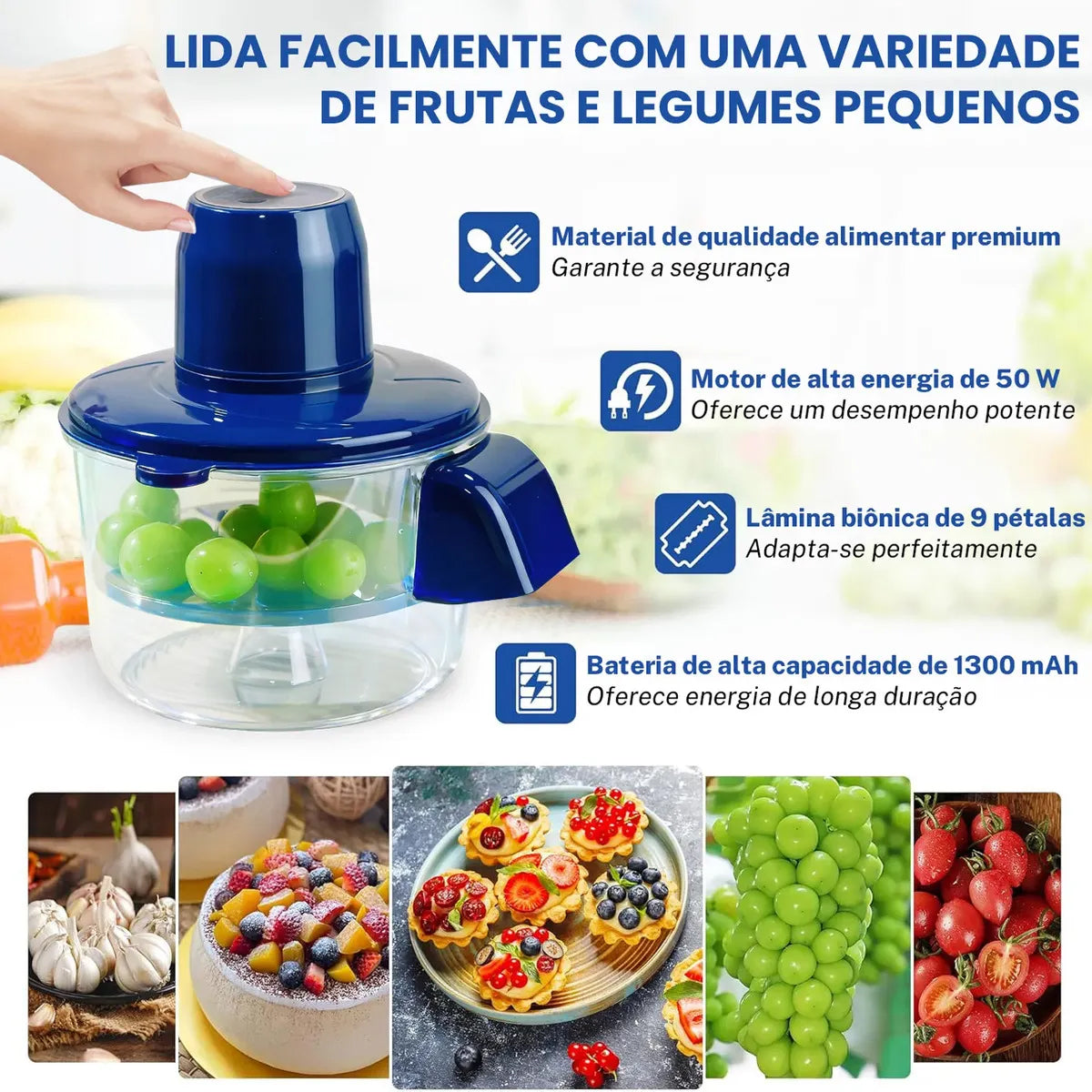 Pelador de Frutas y Verduras Recargable Portatil