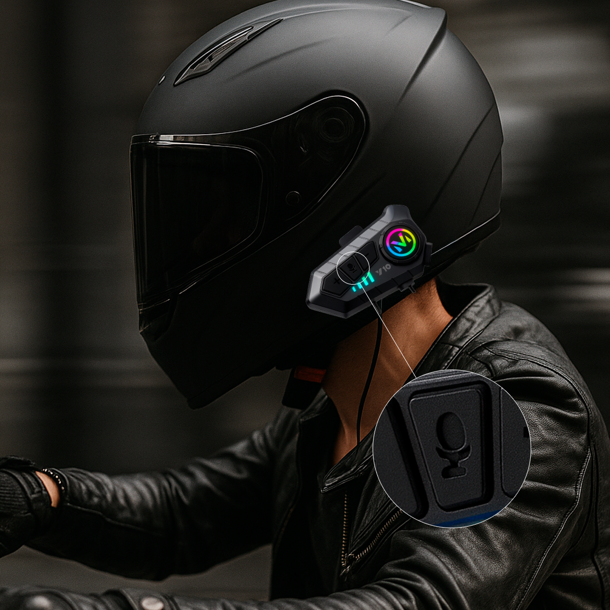 Auricular Audifono Micrófono Bluetooth Para Casco Moto Handsfree