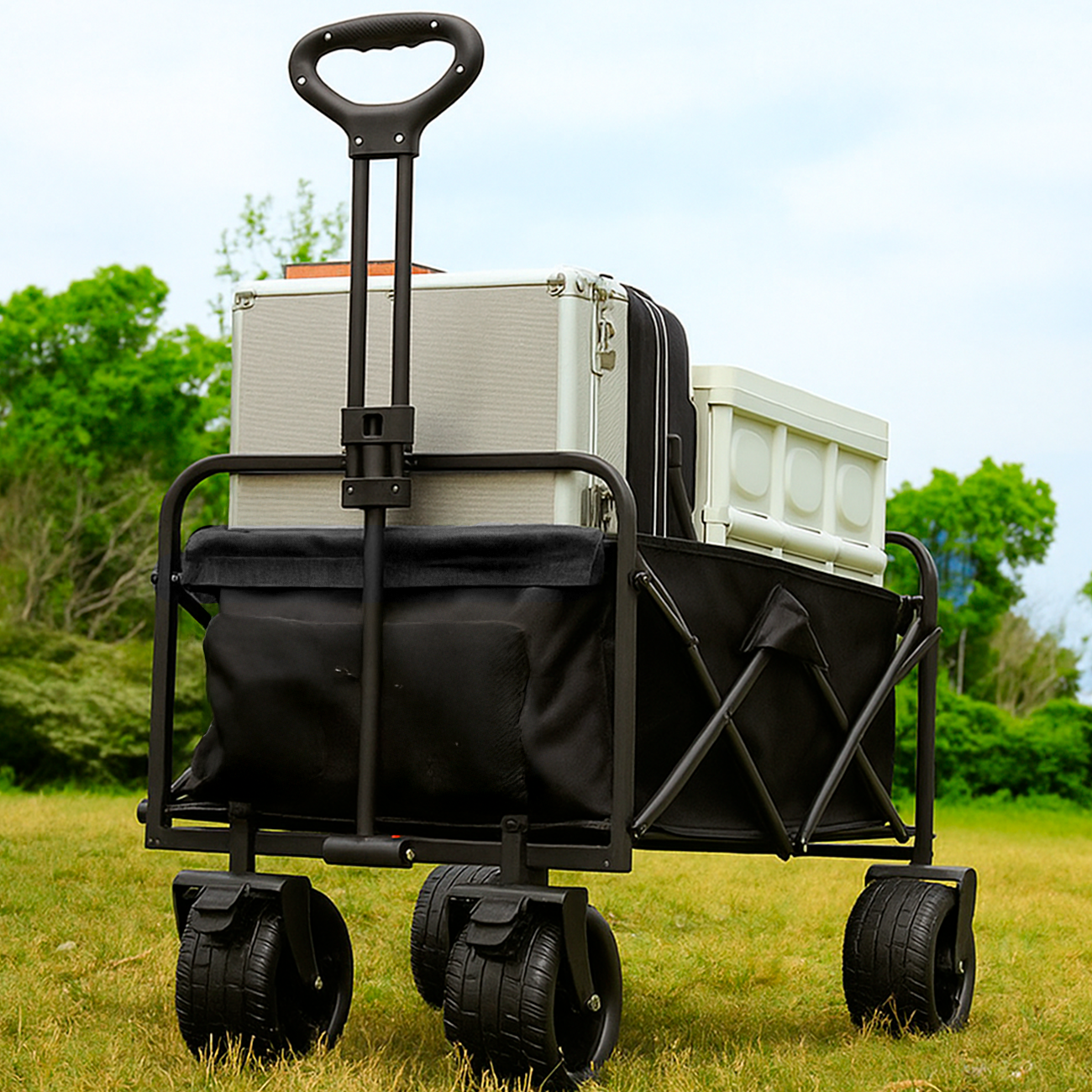 Carrito Plegable Con Mesa Para Compras Para Llevar De Todo 220kg Campamento Playa 8020
