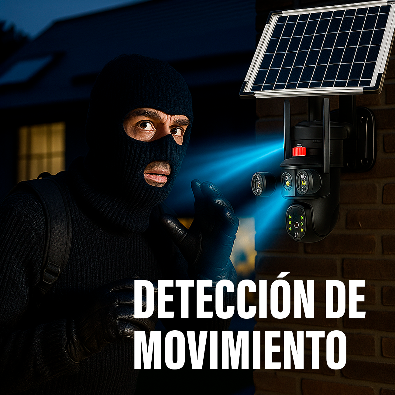 Camara Ip Solar Ultrabyte WIFI Bateria Recargable Alarma Vision Nocturna T35