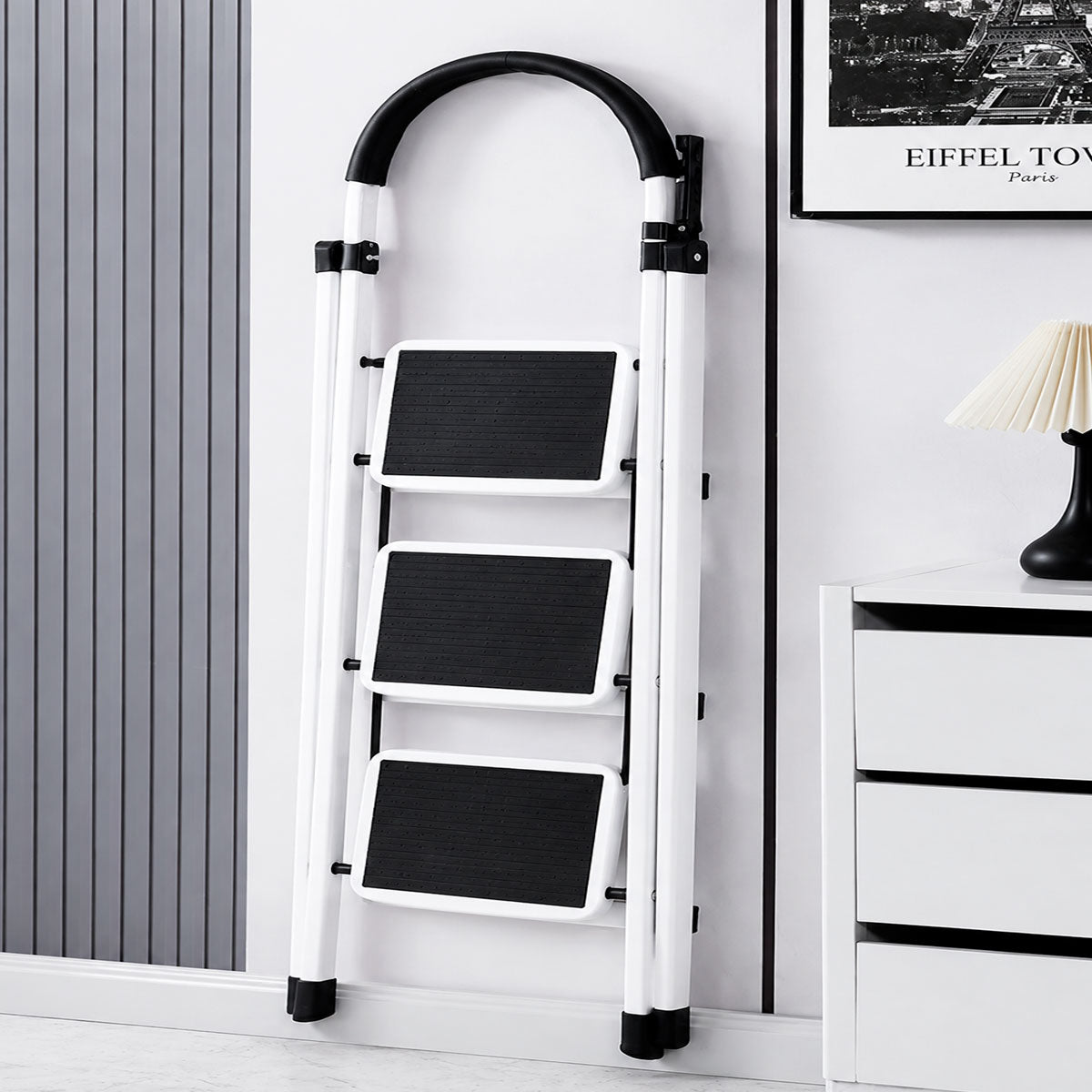 Escalera Plegable 3 Pasos Resistente Y Antideslizante Hasta 120KG