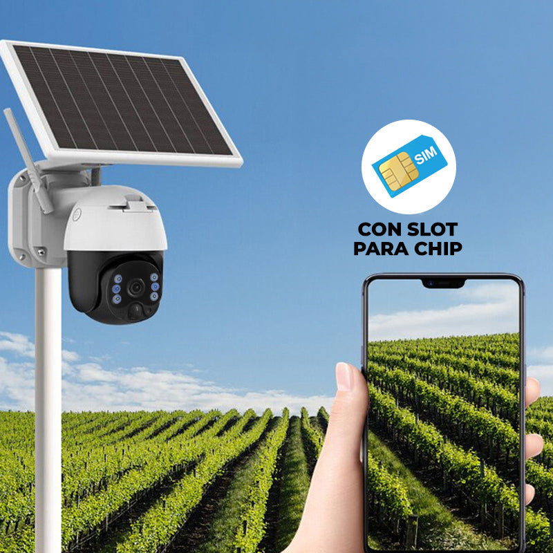 Camara Ip  Solar con Chip + Bateria Recargable Vision Nocturna TQ5