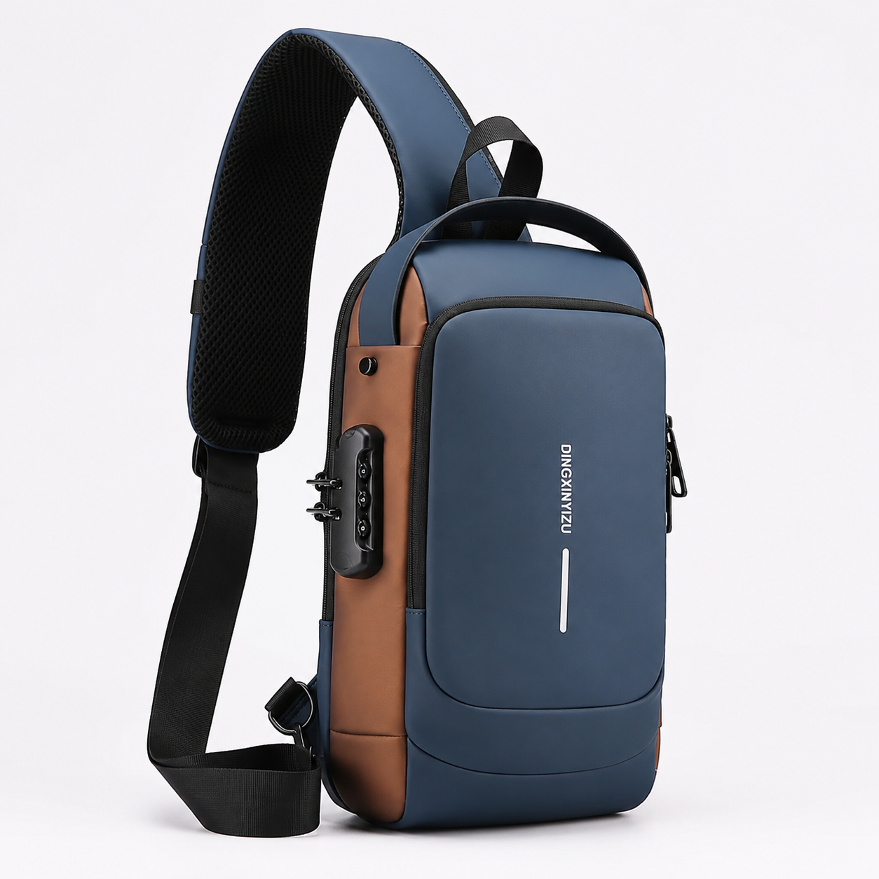 Mochila Antirrobo - Pechera Morral con Clave Impermeable Con puerto USB