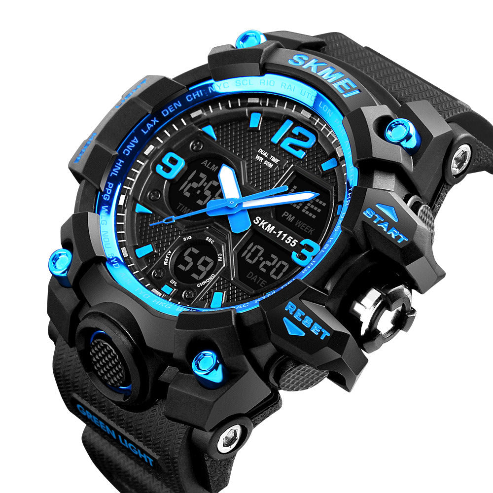 Reloj SKMEI 1155B Analogico y Digital Acuático Antigolpes Cronometro y Alarma