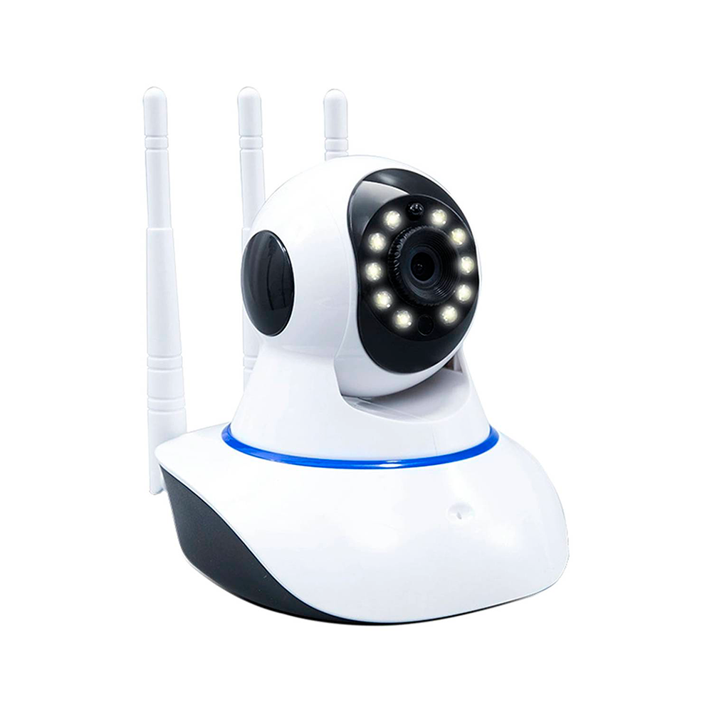 Cámara IP Robótica 360 Seguridad 3 Antenas Hd Con Wifi Vision Nocturna