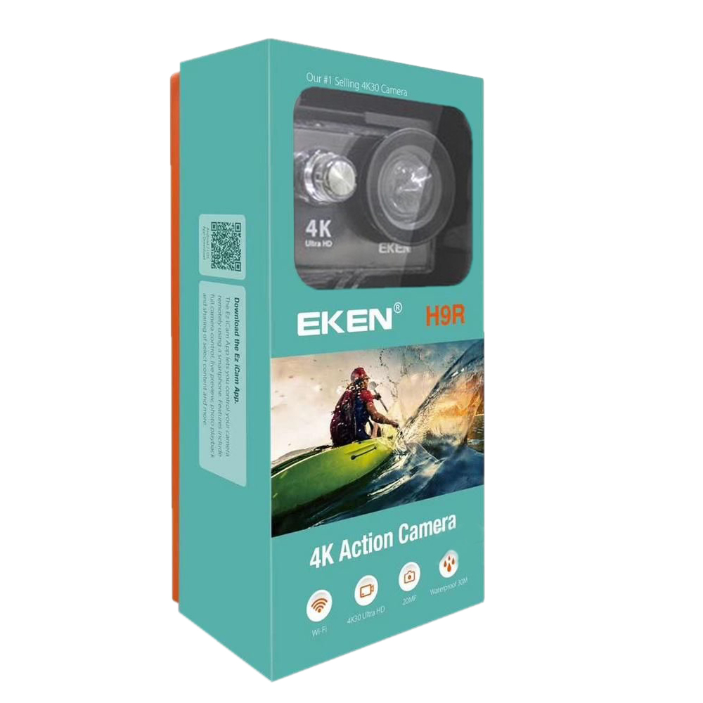 Cámara de Acción Eken H9R 4K  + Kit Maletín de 50 Accesorios para Cámara de Acción