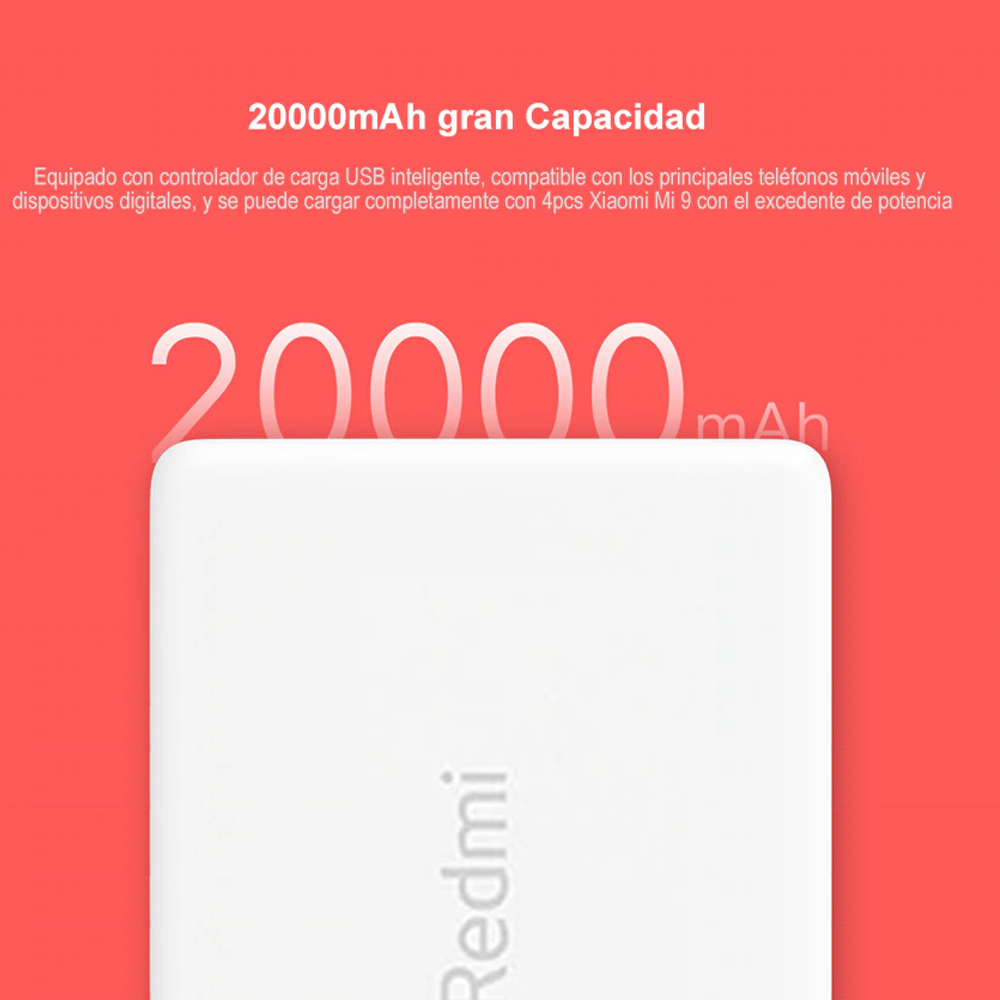 Batería portátil Xiaomi Redmi 20,000mah PB200LZM + Mochila Xiaomi Casual 10L Negro