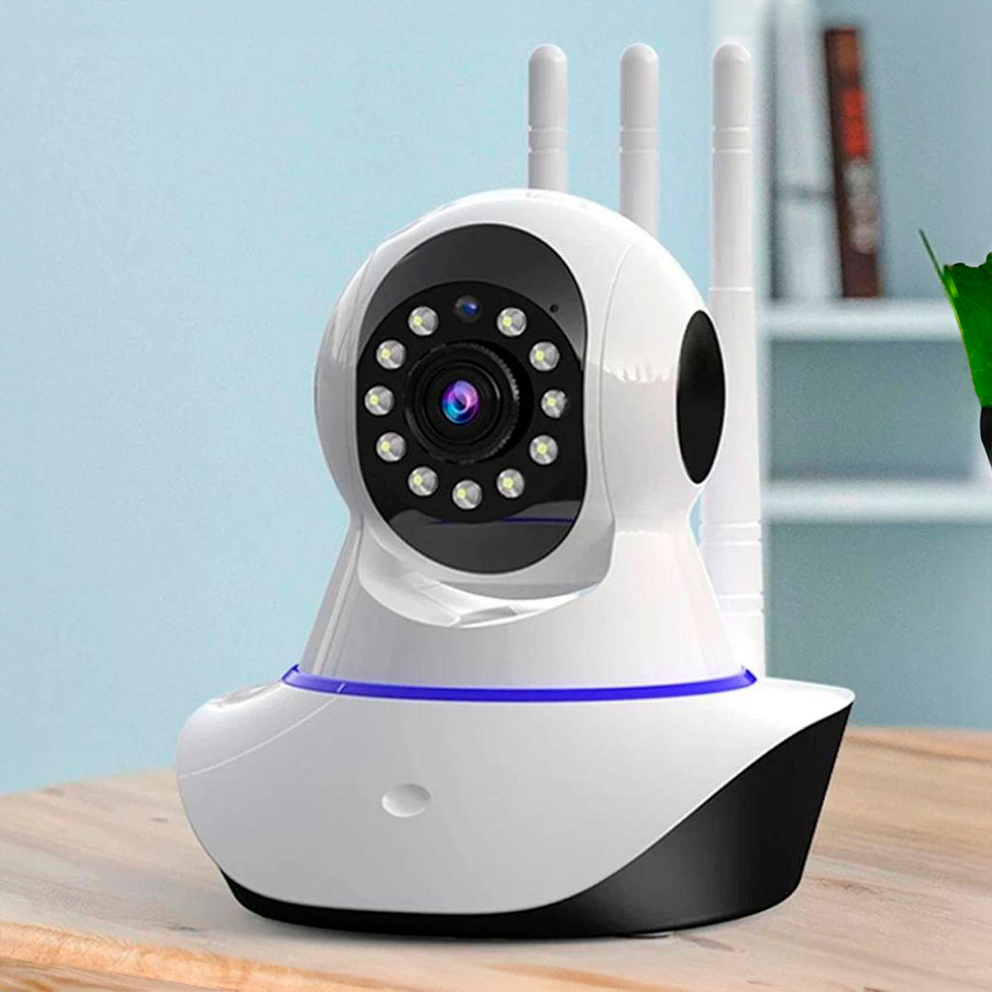 Cámara IP Robótica 360 Seguridad 3 Antenas Hd Con Wifi Vision Nocturna